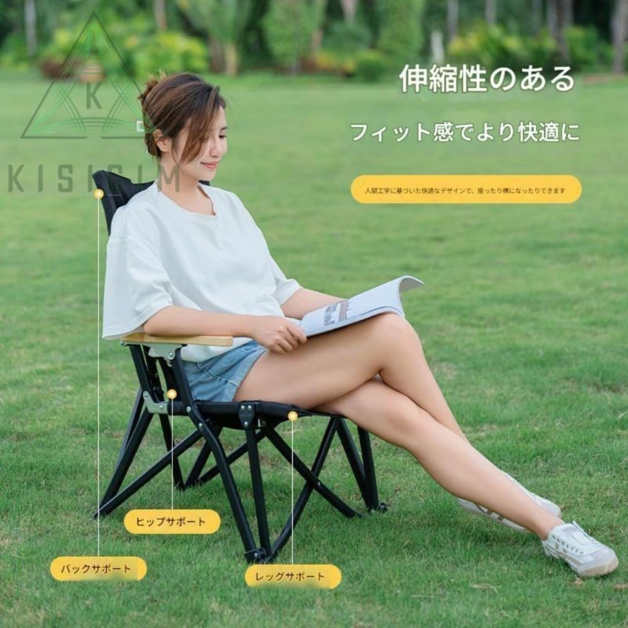Amazon.co.jp: Kisigim アウトドア チェア DOD チェア スノーピーク